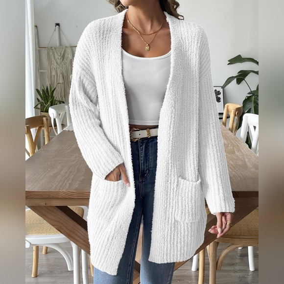 Remi Cozy Knit Cardigan  - White - Picture 5 of 5
